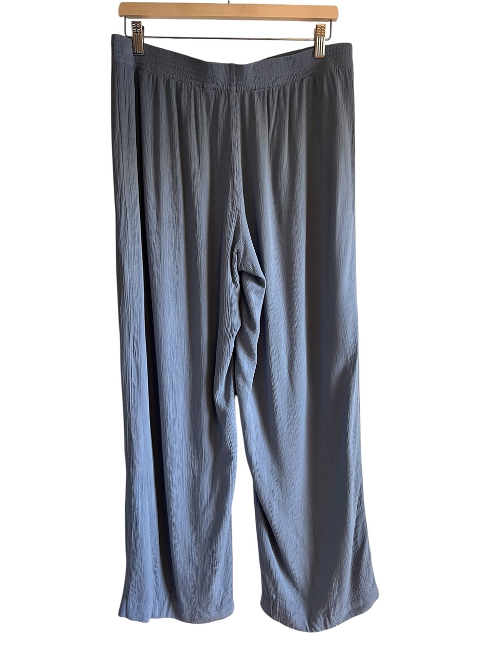 Babaton Light Blue Wide-Leg elastic waist casual pants Sz L excellent condition - Picture 5 of 10